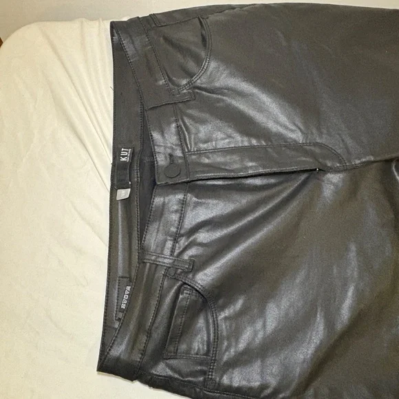 Kut From The Kloth Womens Size 16 W High Rise Fab Ab Flare Faux Black Leather - Picture 9 of 13